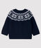 100% willen babyvestje blauw SMOKING/wit MARSHMALLOW
