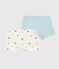 Lot de 2 shorties fleurs petite fille en coton variante 1