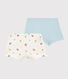 Lot de 2 shorties fleurs petite fille en coton