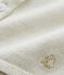 Glanzende bolero babymeisje wit ECUME/bruin EM DORE