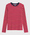 T-shirt iconique col rond Femme rouge TERKUIT/blanc MARSHMALLOW