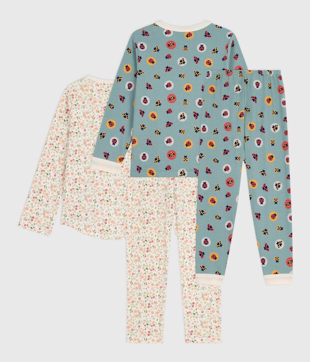Setje met katoenen kinderpyjama's met print multicouleur