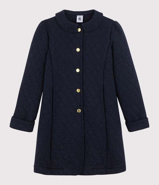 Manteau en tubique enfant fille bleu SMOKING