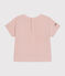 Katoenen T-shirt met Monsieur Madame-motief voor baby's roze SALINE