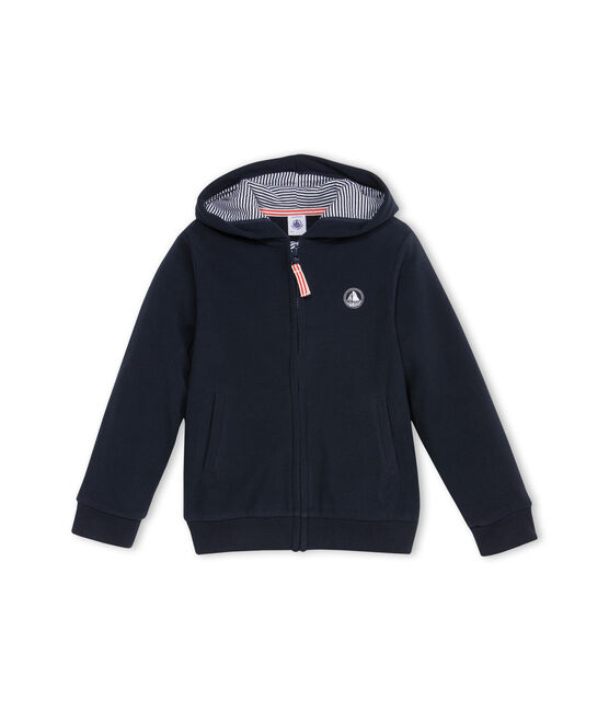 Sweat shirt zippé en polaire bleu ABYSSE