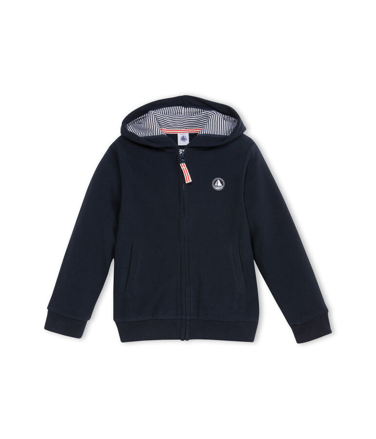 Sweatshirt met rits van fleece blauw