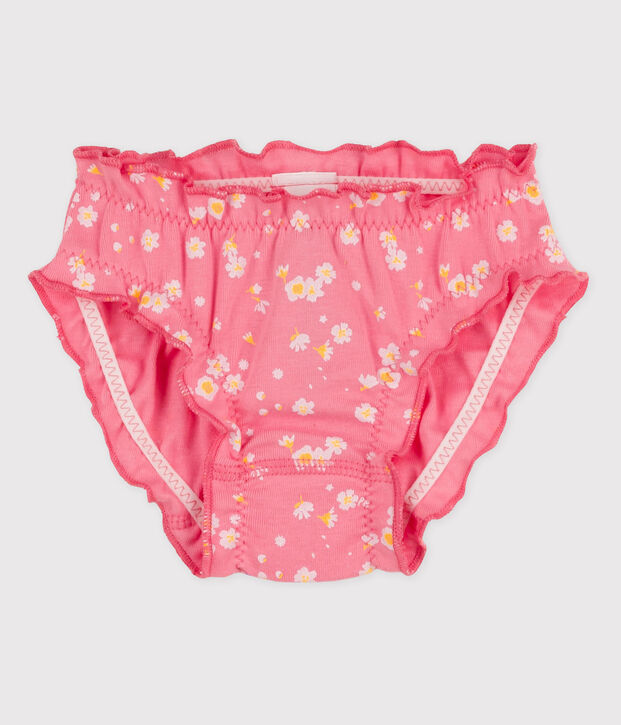 Katoenen meisjesslip roze/multicouleur