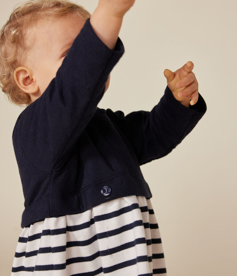 Babyjurkje met lange mouw van tubic blauw/wit