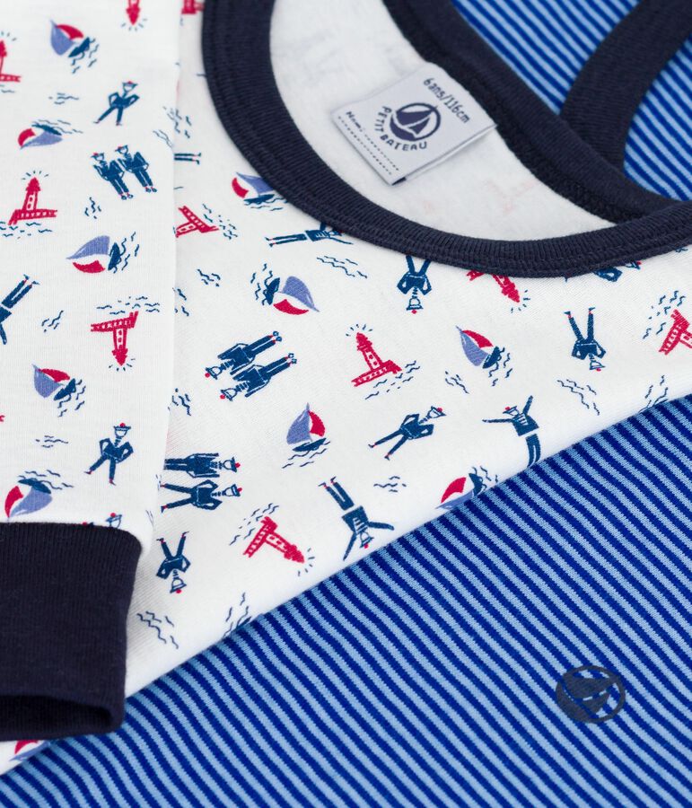 Lot de pyjamas enfant en coton imprim&eacute; multicouleur