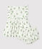 Robe avec bloomer imprimé fleuri en gaze de coton bio bébé blanc MARSHMALLOW/blanc MULTICO