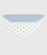 Setje van katoenen babybandana's met print variante 1