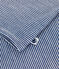 Gestreept T-shirt met lange mouw van wol en katoen voor dames blauw MEDIEVAL/wit MARSHMALLOW