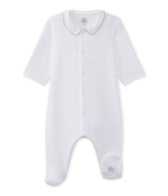 Dors-bien bébé mixte en velours blanc ECUME