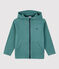 Sweatshirt à capuche enfant fille / garçon vert BRUT