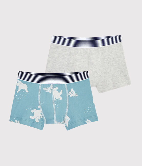 Set van 2 boxershorts voor jongens met yeti print variante 1