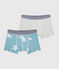 Set van 2 boxershorts voor jongens met yeti print variante 1