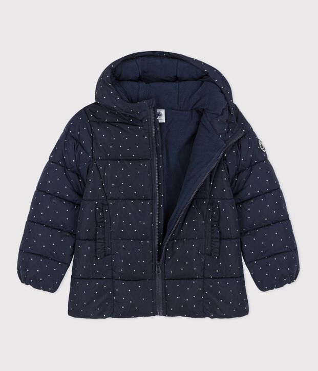 Meisjes donsjack blauw/grijs