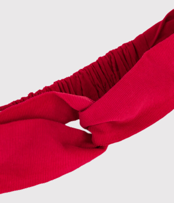 Fluwelen haarband voor kinderen rood TERKUIT