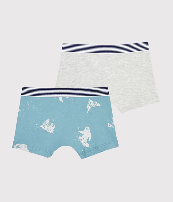 Set van 2 boxershorts voor jongens met yeti print variante 1