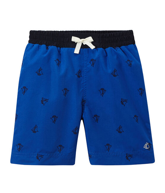 Zwemshort met print voor jongens blauw PERSE/blauw SMOKING