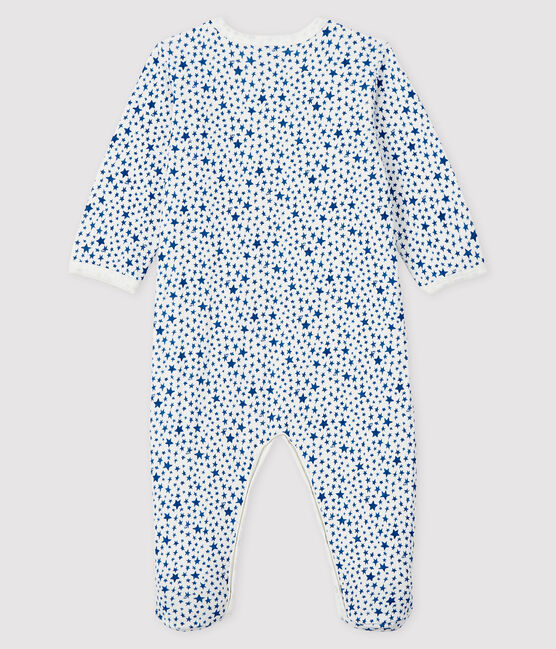 Dors-bien à imprimé étoiles bleues bébé en tubique blanc MARSHMALLOW/blanc MULTICO