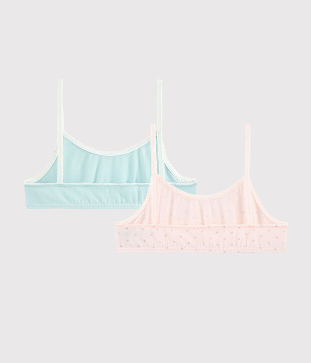 Set van 2 brassi&egrave;res voor meisjes met pailletten multicouleur