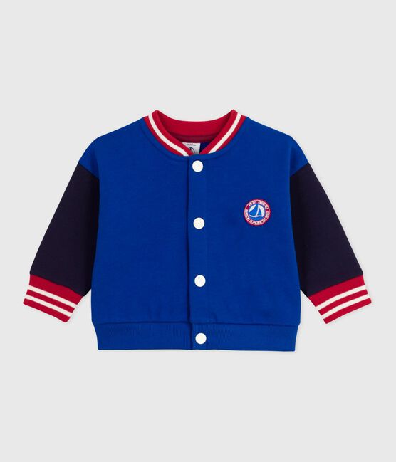 Teddy bébé en coton bi-colore bleu OLYMPIC/ SOIR