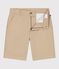 Bermuda short enfant en coton uni beige SANDER