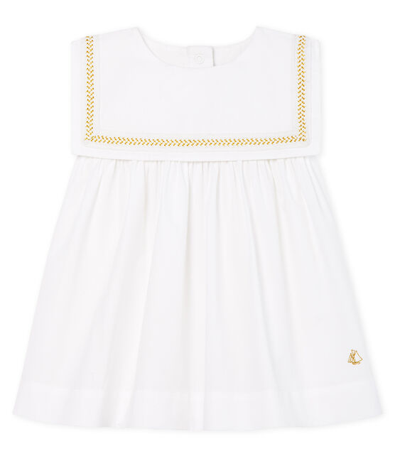 Robe de cérémonie bébé fille blanc ECUME