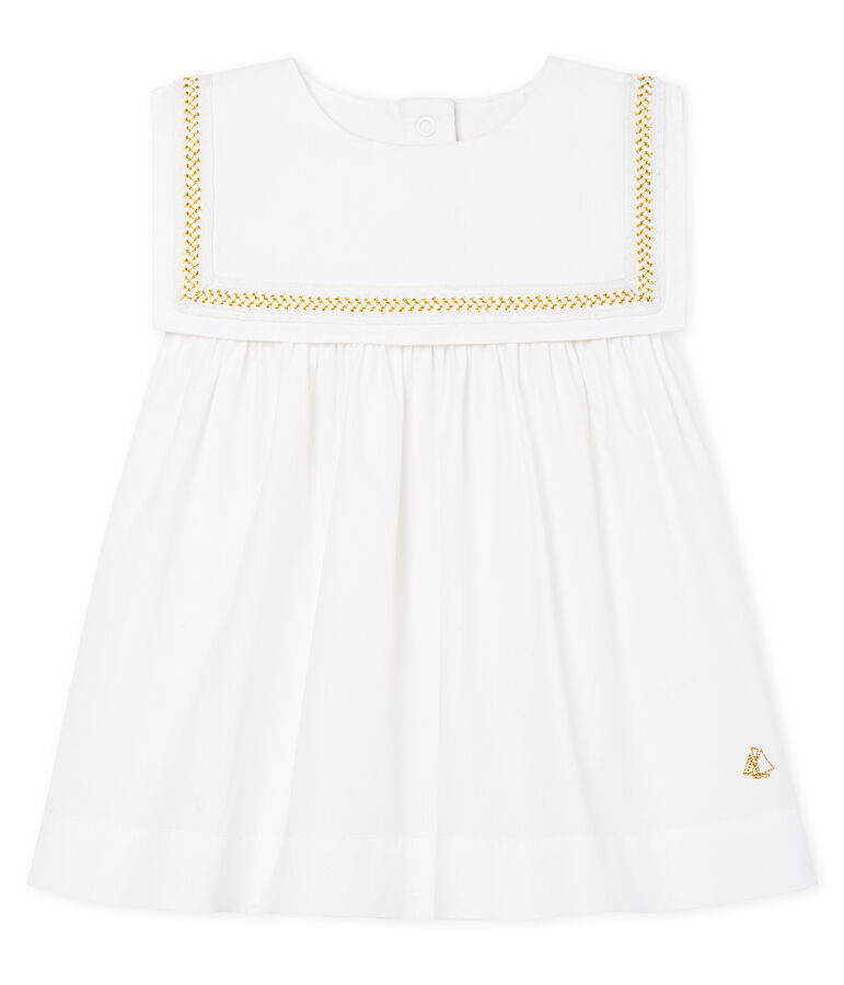 Robe de c&eacute;r&eacute;monie b&eacute;b&eacute; fille blanc ECUME
