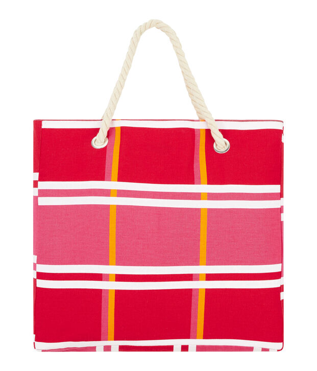 Strandtas roze/multicouleur
