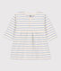 Robe manches longues bébé à rayure marinière en coton