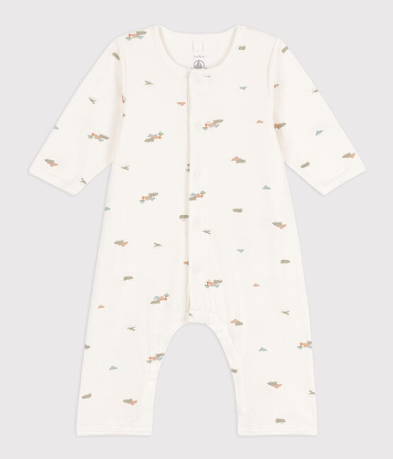 Katoenen bodyjama met print wit MARSHMALLOW/wit MULTICO