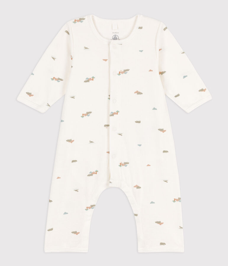 Katoenen bodyjama met print wit MARSHMALLOW/wit MULTICO