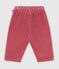 Pantalon b&eacute;b&eacute; en velours uni rose