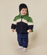 Donsjack met colorblock en capuchon voor baby's