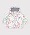 Donsjack van polyester met dierenprint voor baby's ecru/multicouleur