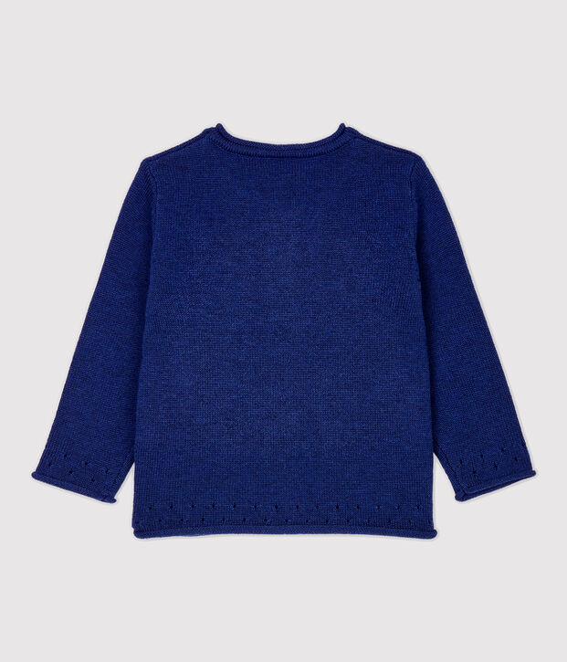 Cardigan van tricot baby. blauw