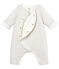 Combinaison longue bébé garçon rayée blanc MARSHMALLOW/beige PERLIN