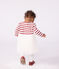 Robe bébé bi-matière manches longues rouge MILK/ AMARANTE