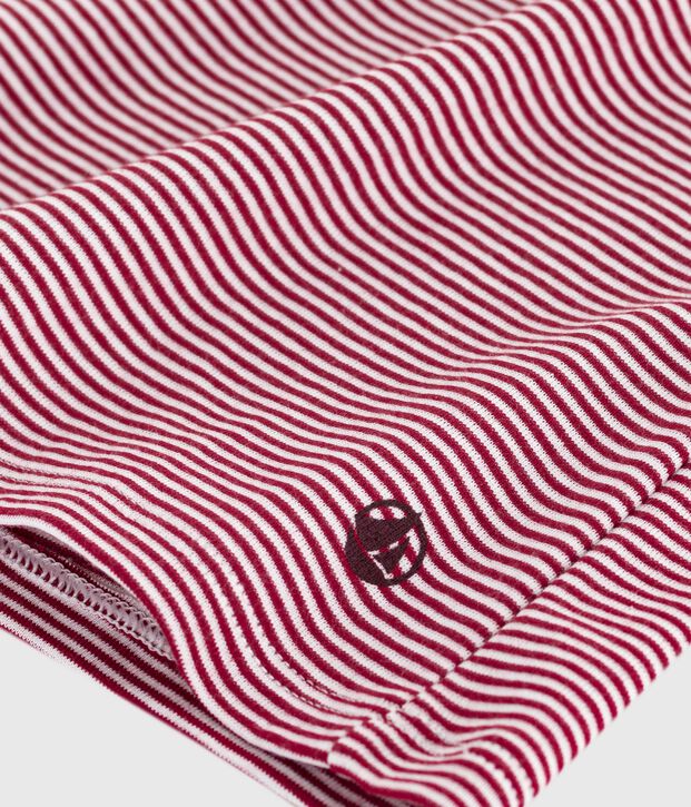 Katoenen dames-T-shirt met korte mouwen - L'Iconique rood/wit