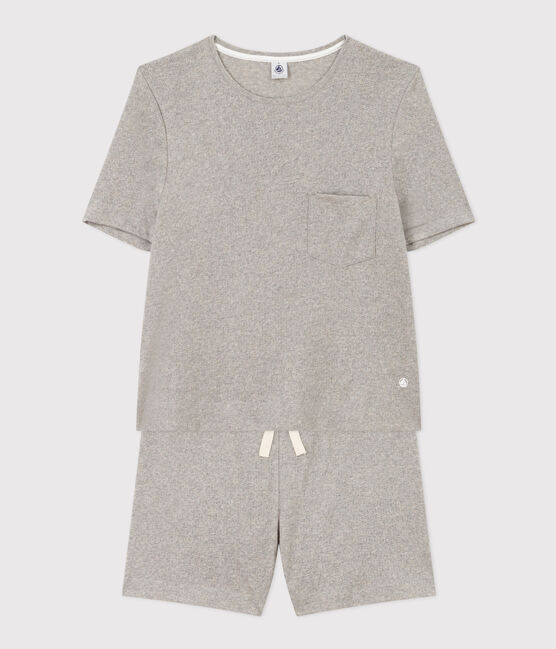 Pyjacourt en coton femme gris CHATON CHINE