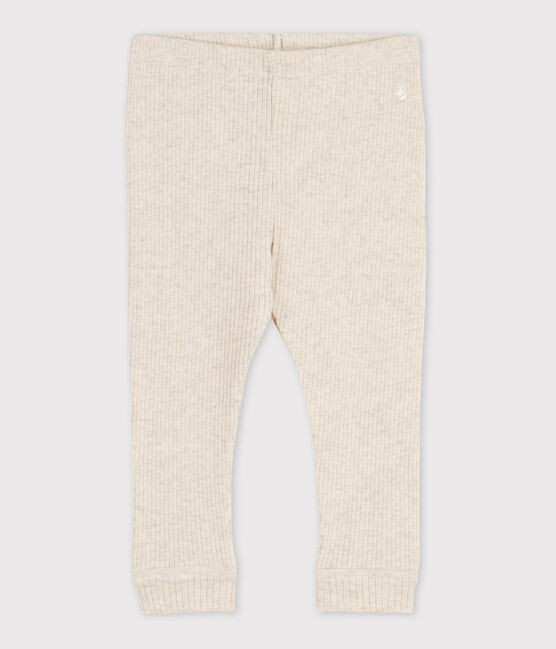 Legging bébé en maille côtelée beige MONTELIMAR CHINE