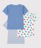 Setje met katoenen T-shirts met korte mouw en sterretjesprint voor kinderen multicouleur