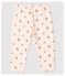 Pantalon imprimé en molleton bébé fille rose FLEUR/blanc MULTICO
