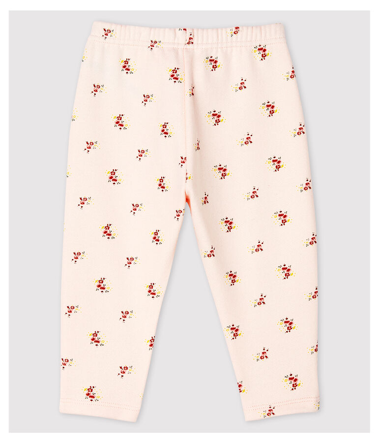 Molton broek met print voor babymeisjes roze/multicouleur
