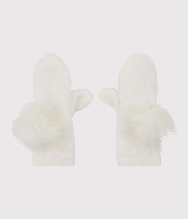 Moufles enfant fille blanc