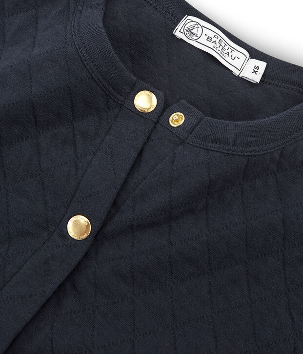 Cardigan tubique femme bleu marine