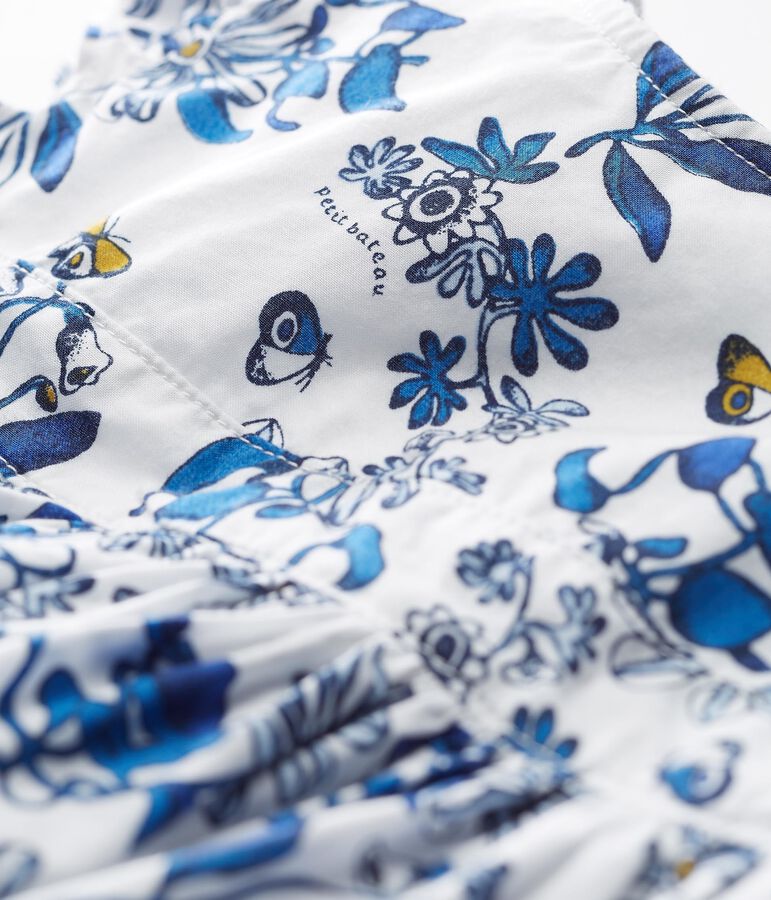 Robe mc imprimee bebe fille blanc/multicouleur