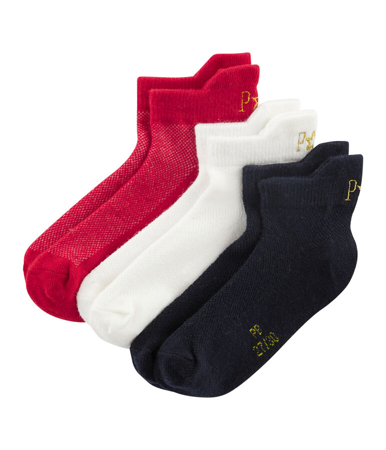 Lot de 3 paires de chaussettes enfant mixte multicouleur